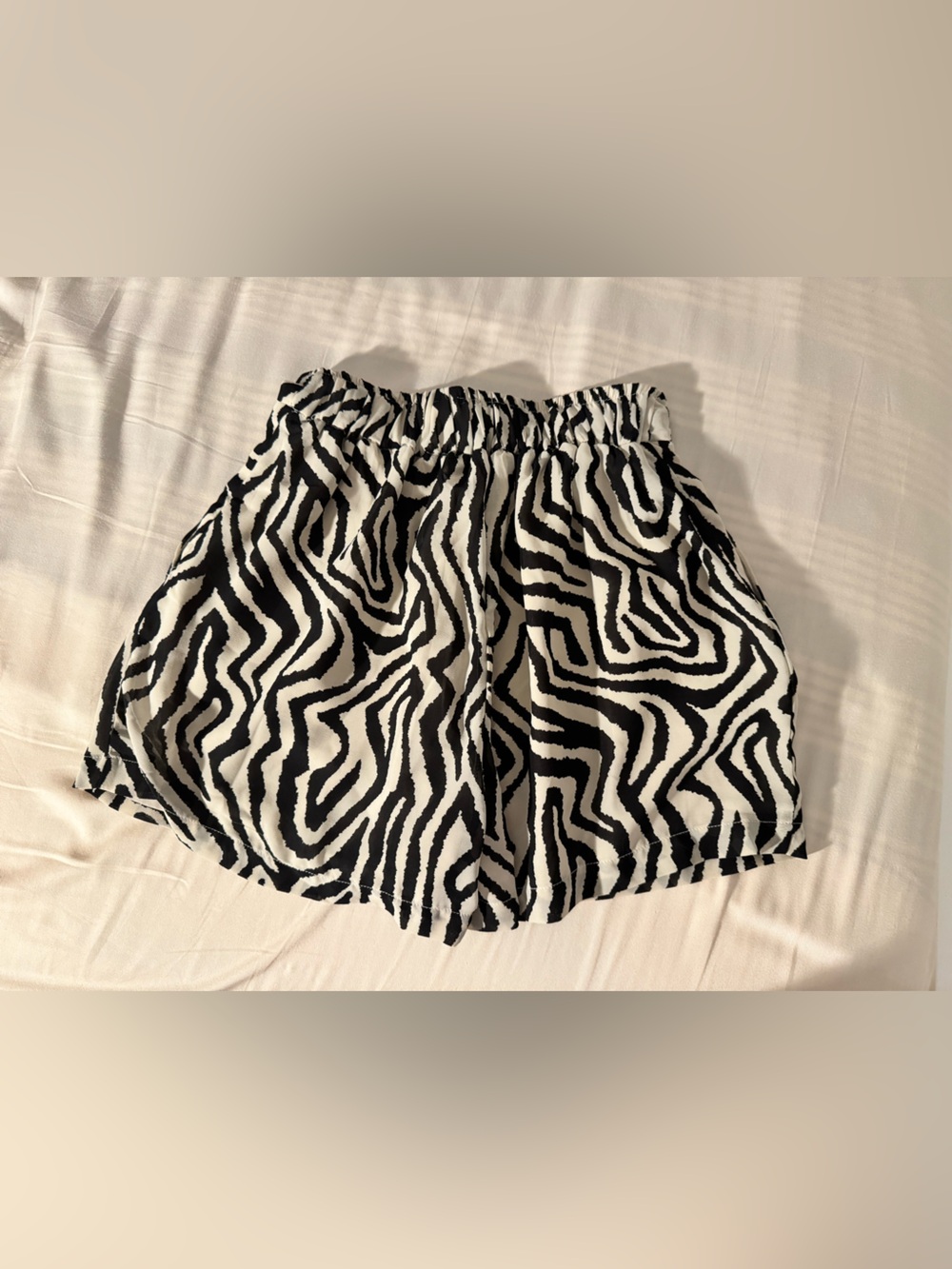 Dynamite Black and White Zebra Circle Skirt